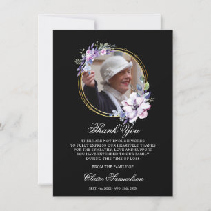Cartão De Agradecimento Simpatia funerária Encantamento Obrigado FOTO pre