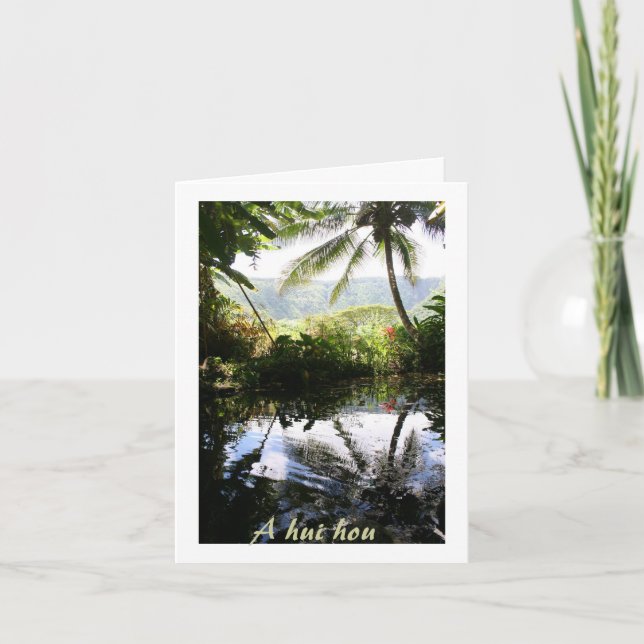 Cartão De Agradecimento Simpatia Havaiana Obrigado da Família (Frente)