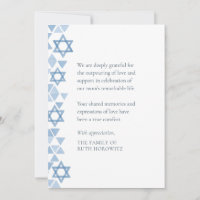 Simpatia judaica Estrelas Azuis Modernas de Aquare