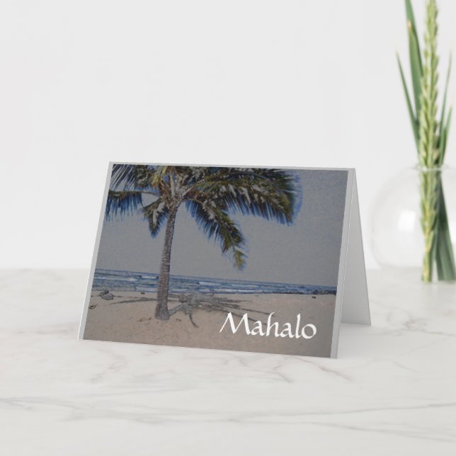 Cartão De Agradecimento Simpatia Mahalo da Família (Frente)