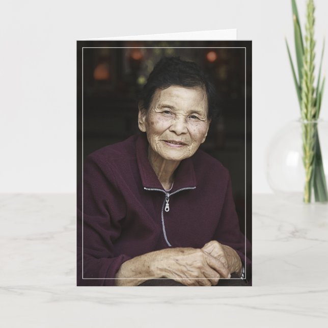 Cartão De Agradecimento Simpatia Memorial Personalizada de Folha de Cena (Frente)