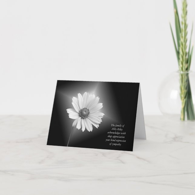 Cartão De Agradecimento Simpatia Obrigado da família (Frente)