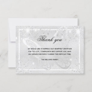 Cartão De Agradecimento Simpatia obrigado de foto da borboleta prateada