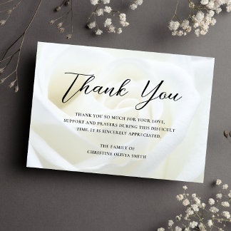Cartão De Agradecimento Simpatia Obrigado Encorajamento Funeral Floral