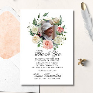 Cartão De Agradecimento Simpatia Obrigado Memorial Watercolor Floral