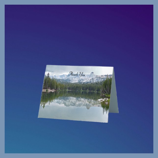 Cartão De Agradecimento Simpatia Obrigado Nota de Reflexão do Lago Montanh (Criador carregado)