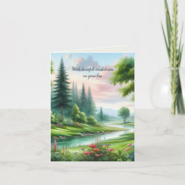 Cartão De Agradecimento Simpatia Paisagem Aquarela