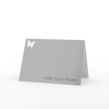 Simple Butterfly Photo Personalised Thank You Card