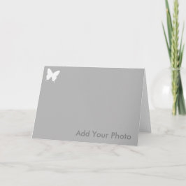 Cartão De Agradecimento Simple Butterfly Photo Personalised Thank You Card