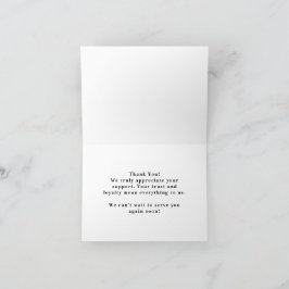 Cartão De Agradecimento Simple Company Logo Thank You Note Card
