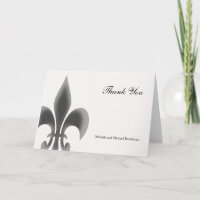 Simple Elegant Fleur de Lis Thank You