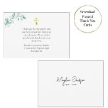 Cartão De Agradecimento Simple Eucalyptus Greenery Orthodox Funeral<br><div class="desc">Graceful eucalyptus on this simple Orthodox Christian funeral / memorial thank you card. This card is a classic, beautiful way to express gratitude for your family and friends in a time of need as well as honoring and praying for your loved one who fell asleep in the Lord. Customize with...</div>