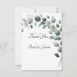 Cartão De Agradecimento Simple Eucalyptus Photo Thank you Card