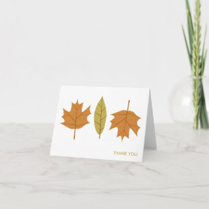 Cartão De Agradecimento Simple Fall Leaves Thank You Note Cards