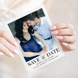 Cartão De Agradecimento Simple Frame  EDITABLE COLOR Save The Date Card