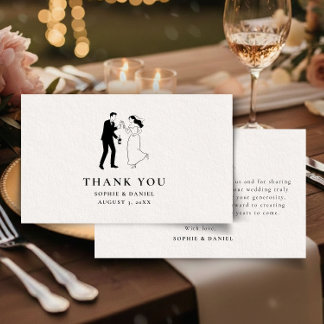 Cartão De Agradecimento Simple Minimalist Illustrated