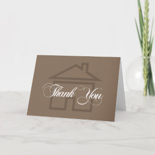 Cartão De Agradecimento Simple Real Estate Business Thank You Cards