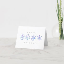 Cartão De Agradecimento Simple Snowflake Seasonal Card