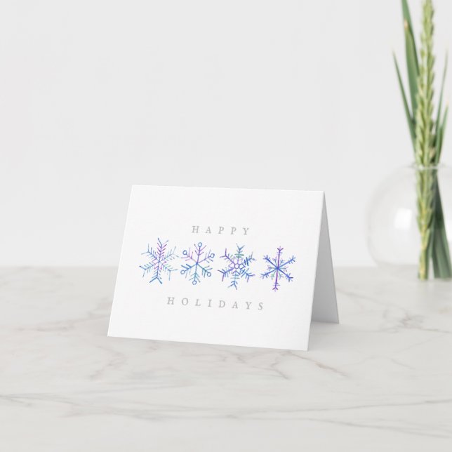 Cartão De Agradecimento Simple Snowflake Seasonal Card (Frente)