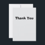Cartão De Agradecimento Simple Thank You Card<br><div class="desc">Nothing fancy, just a plain Thank You card.</div>