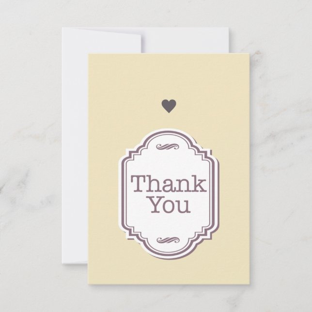 Cartão de agradecimento simples 8,9 cm x 12,7 cm (Frente)