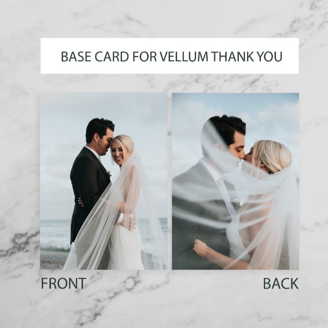 Cartão De Agradecimento Simples base de fotos de casamento para cobertura  (Criador carregado)