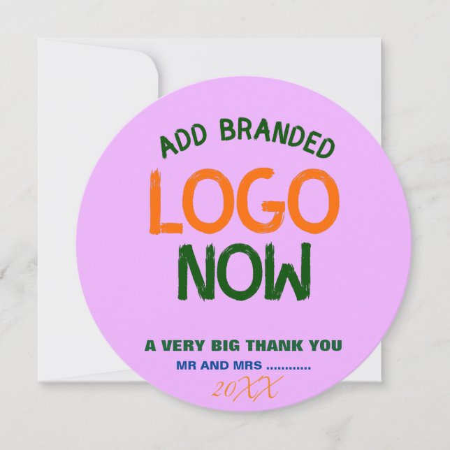 CARTÃO DE AGRADECIMENTO SIMPLES CÍRCULO CONTEMPORÁRIO LIMPO MAUVE FASHIONÁ (Frente)