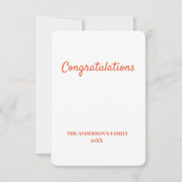 Cartão De Agradecimento simples e mínimo adicionar parabéns de texto