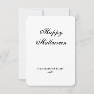 Cartão De Agradecimento simples e mínimo adicione seu texto no halloween