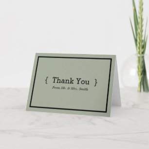 Cartão De Agradecimento Simples e Personalizado Elegante Obrigado