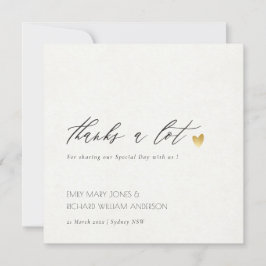 CARTÃO DE AGRADECIMENTO SIMPLES ELEGANTE DOURADO TIPOGRAFIA DE KRAFT OBRIG