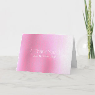 Cartão De Agradecimento Simples Elegante Personalizado Obrigado Rosa Borrã