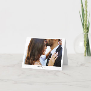 Cartão De Agradecimento Simples Estilo Minimalista Foto Personalizada
