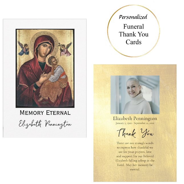 Cartão De Agradecimento Simples Foto Ortodoxa Memorial Cristão (Criador carregado)