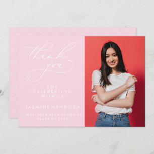 CARTÃO DE AGRADECIMENTO SIMPLES GRADUAÇÃO DE CALIBRAFIA BRANCA OBRIGADA