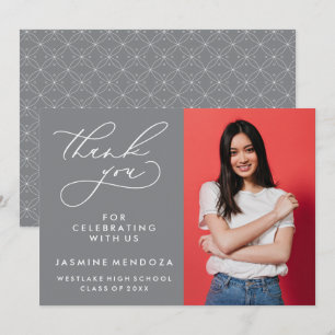 CARTÃO DE AGRADECIMENTO SIMPLES GRADUAÇÃO DE CALIBRAFIA BRANCA OBRIGADA