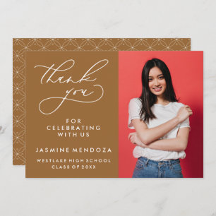 CARTÃO DE AGRADECIMENTO SIMPLES GRADUAÇÃO DE CALIBRAFIA BRANCA OBRIGADA