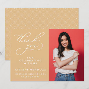 CARTÃO DE AGRADECIMENTO SIMPLES GRADUAÇÃO DE CALIBRAFIA BRANCA OBRIGADA