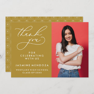 CARTÃO DE AGRADECIMENTO SIMPLES GRADUAÇÃO DE CALIBRAFIA BRANCA OBRIGADA