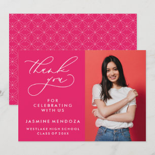 CARTÃO DE AGRADECIMENTO SIMPLES GRADUAÇÃO DE CALIBRAFIA BRANCA OBRIGADA