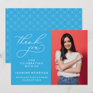 CARTÃO DE AGRADECIMENTO SIMPLES GRADUAÇÃO DE CALIBRAFIA BRANCA OBRIGADA