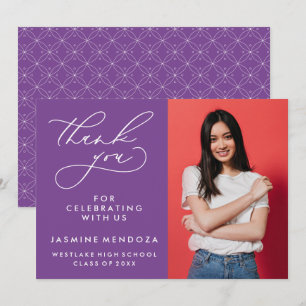 CARTÃO DE AGRADECIMENTO SIMPLES GRADUAÇÃO DE CALIBRAFIA BRANCA OBRIGADA