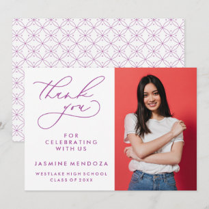 CARTÃO DE AGRADECIMENTO SIMPLES GRADUAÇÃO DE CALIBRAFIA BRANCA OBRIGADA