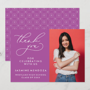 CARTÃO DE AGRADECIMENTO SIMPLES GRADUAÇÃO DE CALIBRAFIA BRANCA OBRIGADA