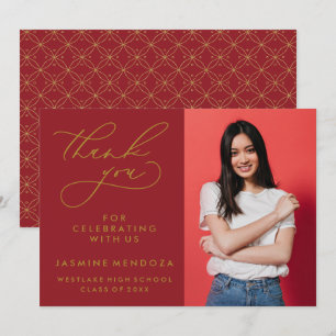 CARTÃO DE AGRADECIMENTO SIMPLES GRADUAÇÃO DE CALIBRAFIA BRANCA OBRIGADA