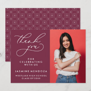 CARTÃO DE AGRADECIMENTO SIMPLES GRADUAÇÃO DE CALIBRAFIA BRANCA OBRIGADA