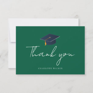 Cartão De Agradecimento Simples Gratidão Tipográfica para Graduado