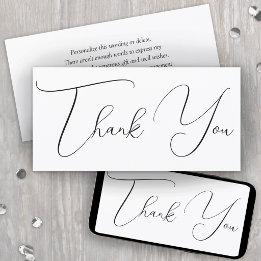 Cartão de Agradecimento Simples Imprimível com Let