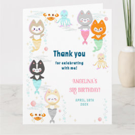 Cartão de agradecimento simples para 3º aniversári