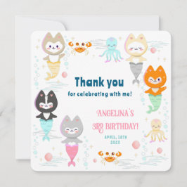 Cartão de agradecimento simples para 3º aniversári